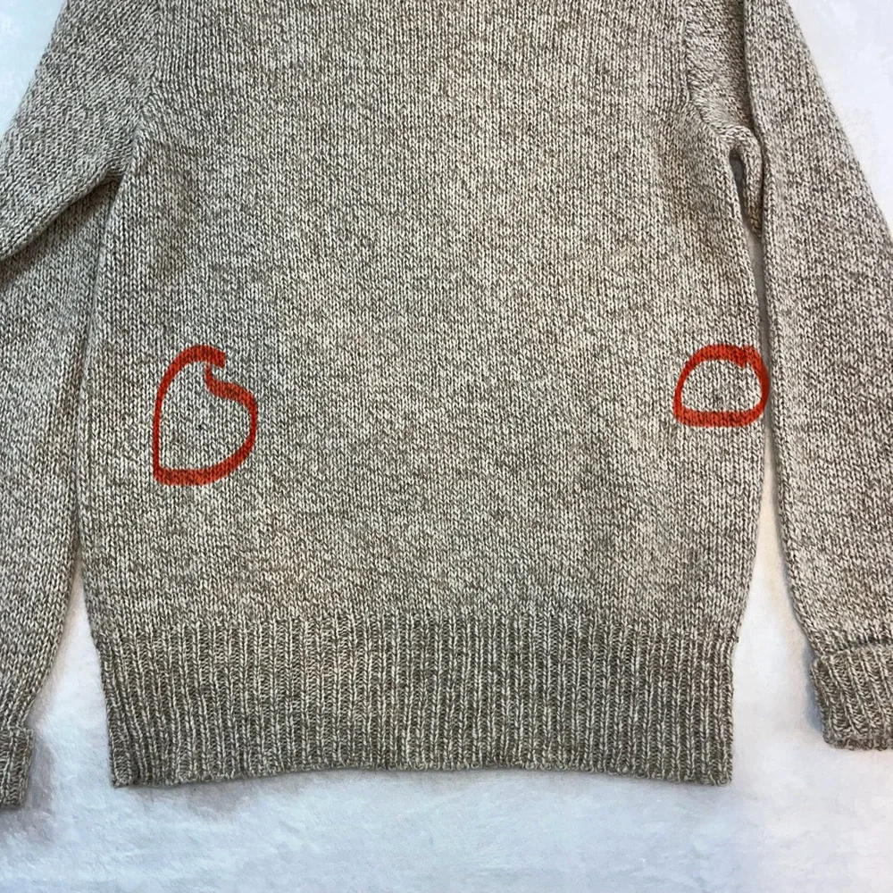 Vtg Britches Great Outdoors Sweater Mens‎ Large Oatmeal Wool Nylon Crew Neck